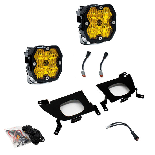 2019-2022 Chevy 1500 20-22 2500/3500 Fog Pocket Kit Squadron Sport 2.0 Baja Amber WC