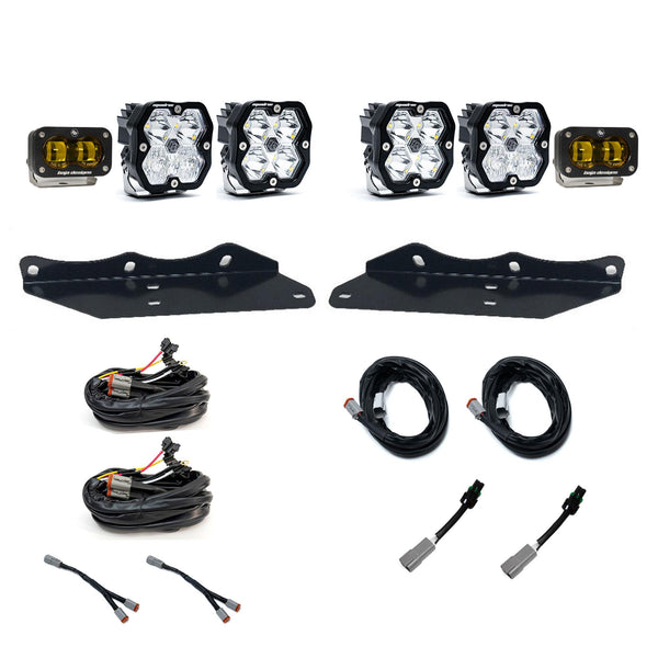 2017-2020 Ford Raptor Fog Pocket Kit Sportsman Squadron SAE 2.0/S2 Baja Amber SAE Fog