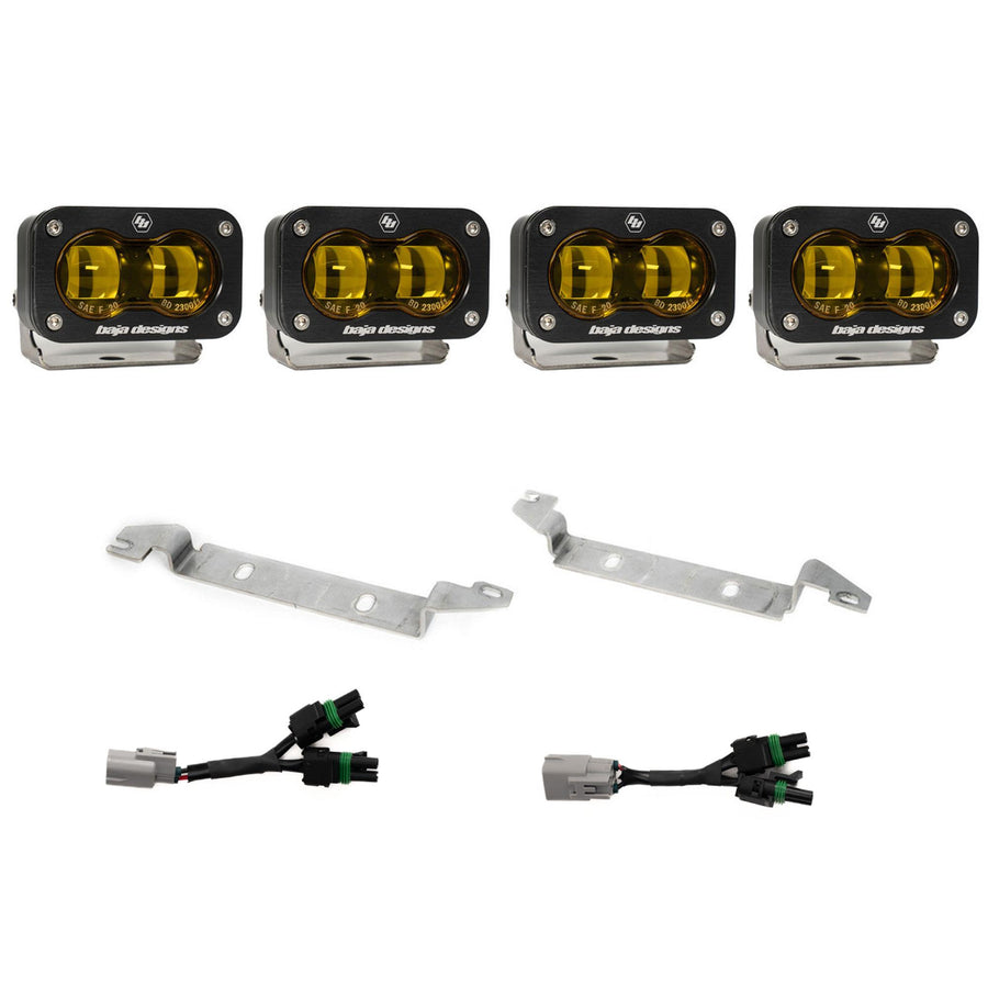 S2 SAE OEM Fog Light Replacement Kit - 2024-2026 Toyota Tacoma NOTE: TRD Pro/Trailhunter (Amber)