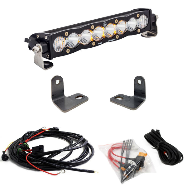 S8 10 Inch Hood Mount Kit - '16-18 RZR XP Turbo (Driving/Combo Clear)