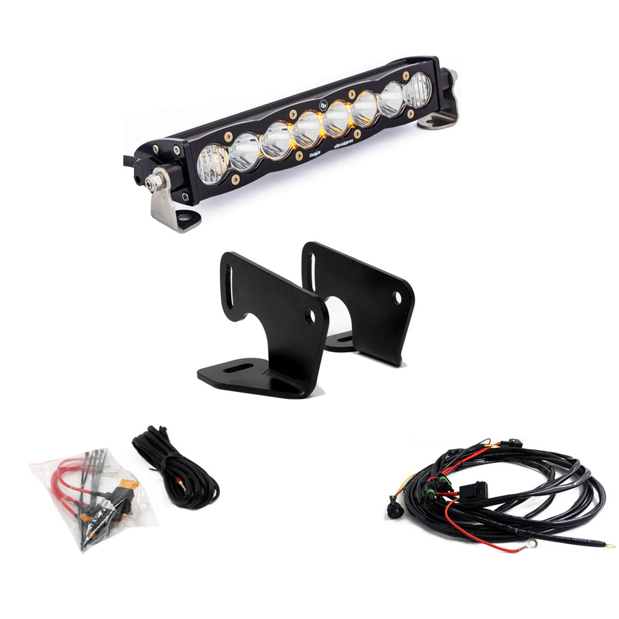 S8 10 Inch Hood Mount Kit - '20-26 RZR Pro XP; '22-24 RZR Turbo R (Driving/Combo Clear)