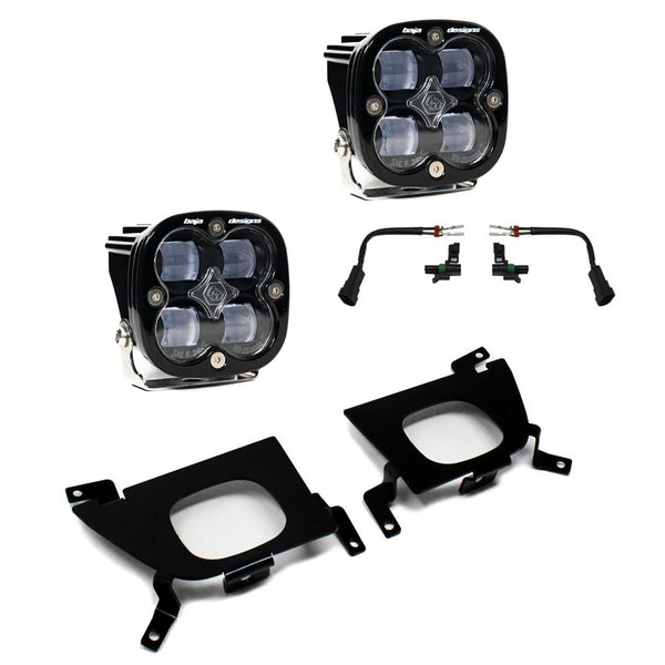 Squadron SAE Fog Pocket Kit - '19-22 Silverado 1500 / '20-22 2500HD/3500HD (SAE Fog; Clear)