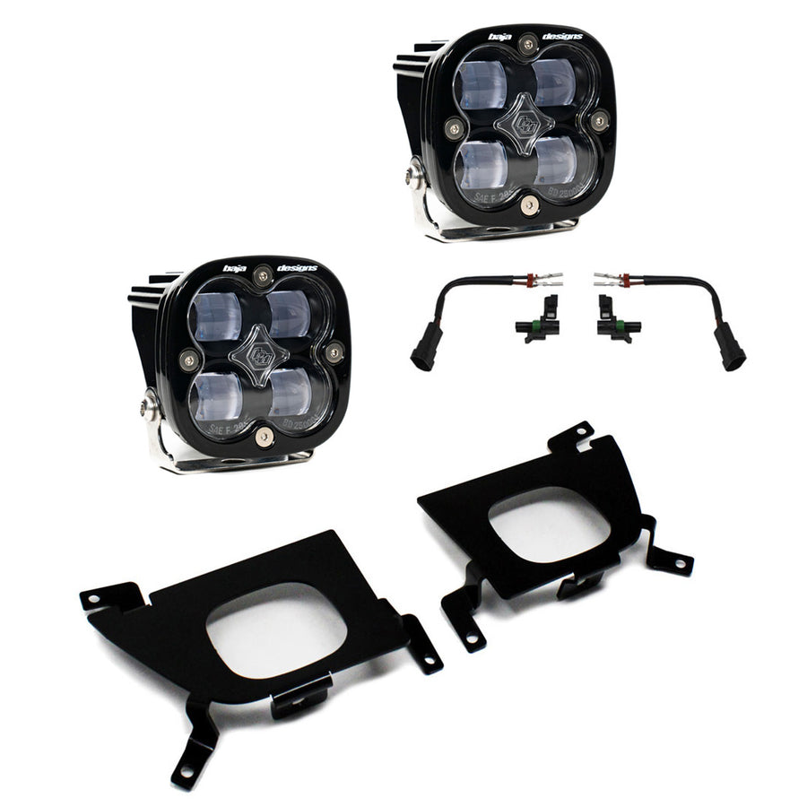 Squadron SAE Fog Pocket Kit - '19-22 Silverado 1500 / '20-22 2500HD/3500HD (SAE Fog; Clear)