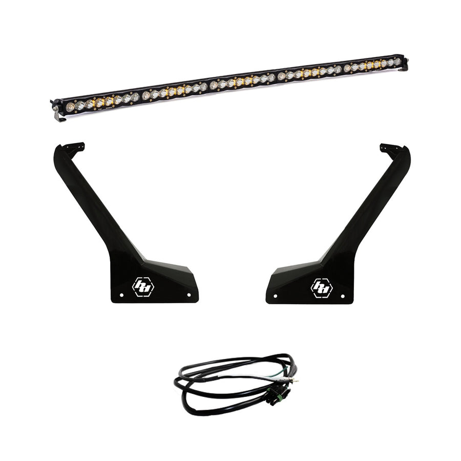 S8 50 Inch Roof Mount Kit - '20-26 Gladiator / '18-26 Wrangler JL; Exc. Rubicon 392 (Driving/Combo; Clear; Upfitter Wiring)
