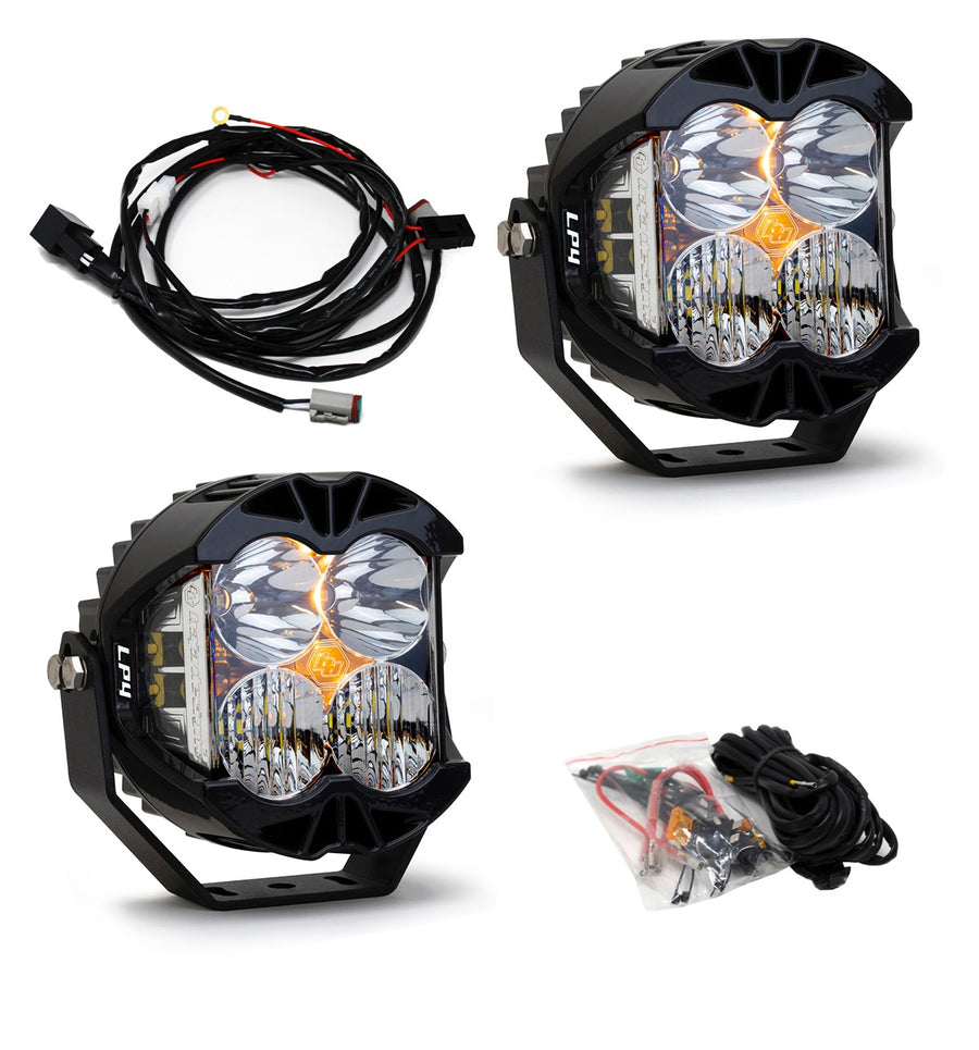 LP4 Pro Bumper Kit - '20-26 Gladiator / '18-26 Wrangler JL; W/ OE Steel Bumper (Driving/Combo; Clear; Toggle Wiring)