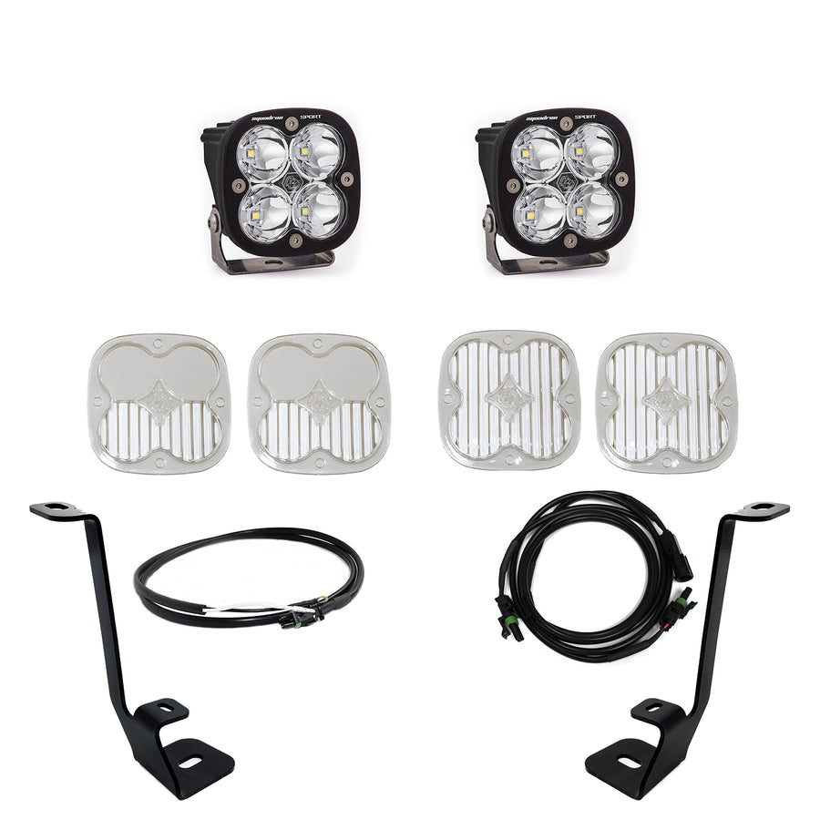 Squadron Sport A-Pillar Kit - '21-23 F-150 (Spot; Clear; Upfitter Wiring)