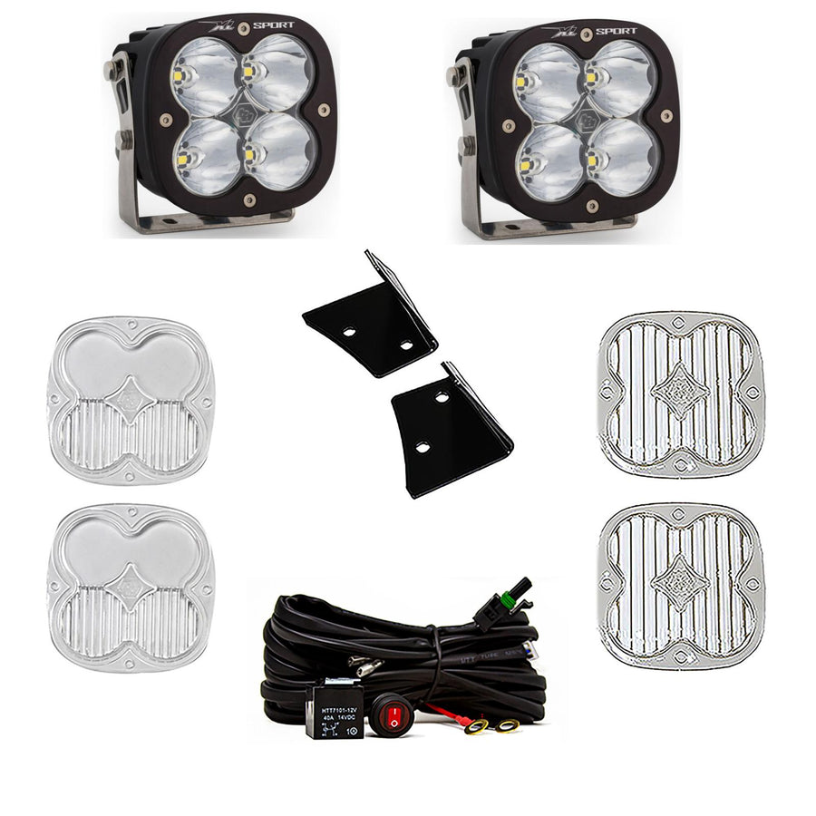 XL Sport A-Pillar Kit - '07-18 Wrangler JK (Spot; Clear)