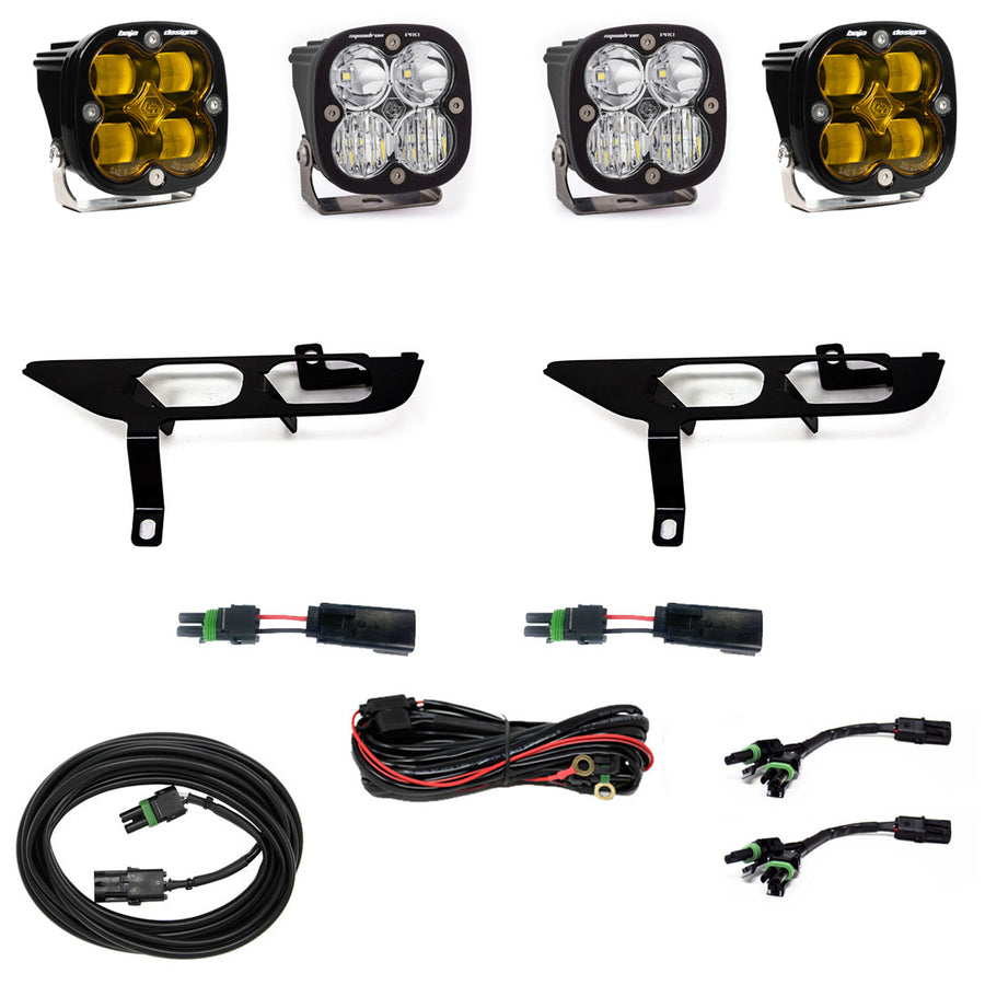 Squadron SAE/Pro Fog Pocket Kit - '21-23 F-150 W/ DRL (SAE Fog; Baja Amber; Toggle Wiring)