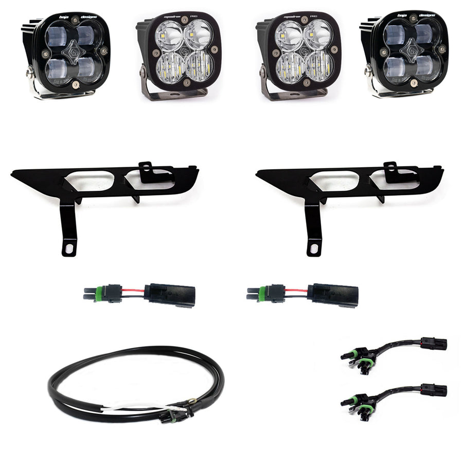 Squadron SAE/Pro Fog Pocket Kit - '21-23 F-150 W/ DRL (SAE Fog; Clear; Upfitter Wiring)