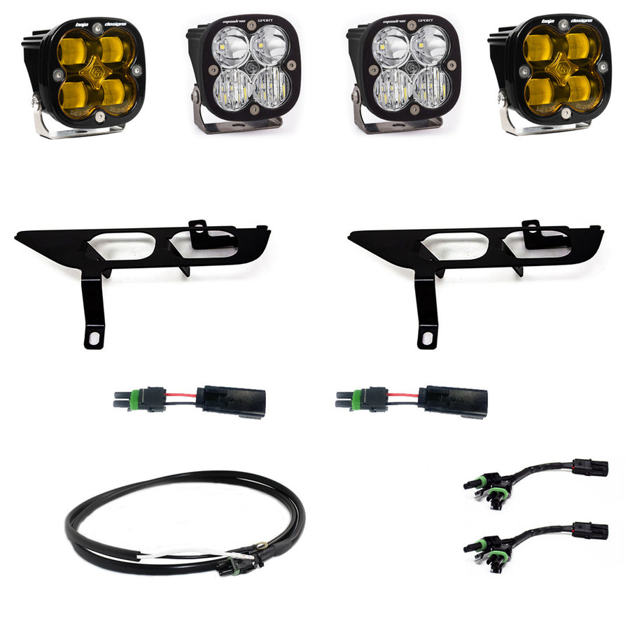 Squadron SAE/Sport Fog Pocket Kit - '21-22 F-150 W/ DRL (SAE Fog; Clear; Upfitter Wiring)