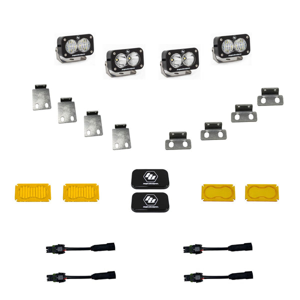 S2 Pro Dual Fog Pocket Kit - '21-26 F-150 Raptor '24-26 F-150 Raptor 37/R (Multi-Pattern; Clear)
