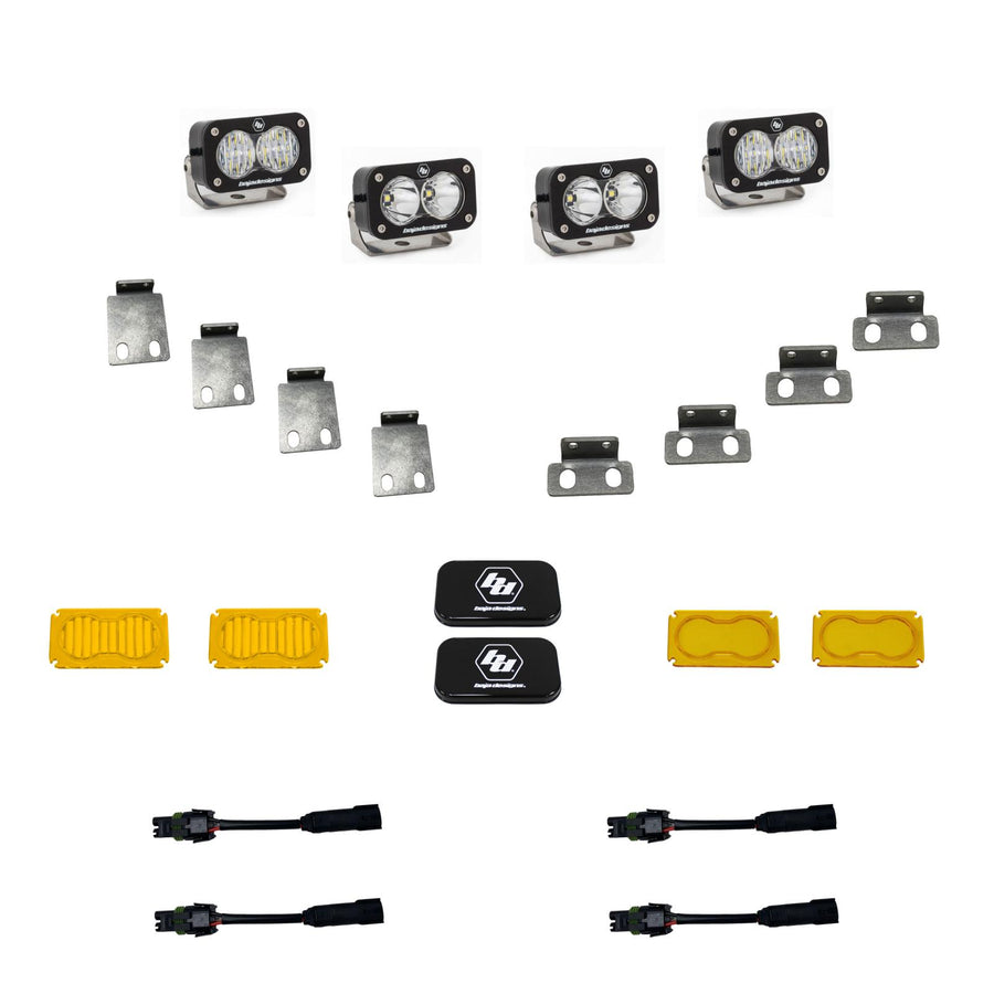 S2 Pro Dual Fog Pocket Kit - '21-26 F-150 Raptor '24-26 F-150 Raptor 37/R (Multi-Pattern; Clear)