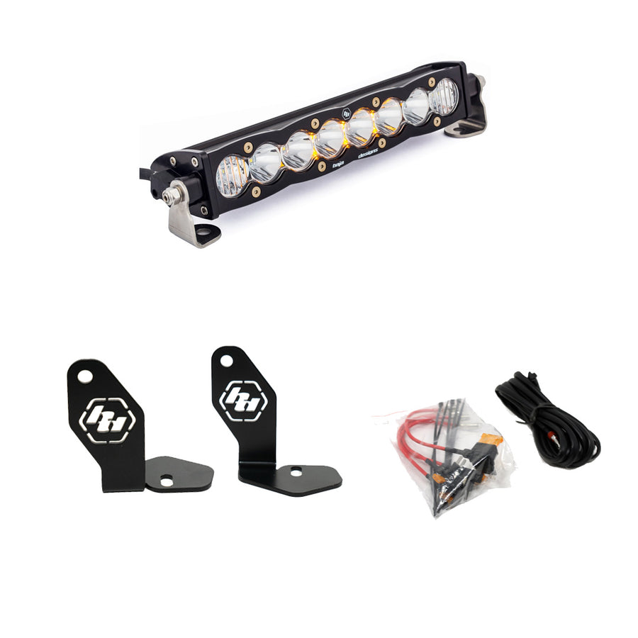 Polaris RZR Pro R S8 10" Hood Mount Kit Baja Amber