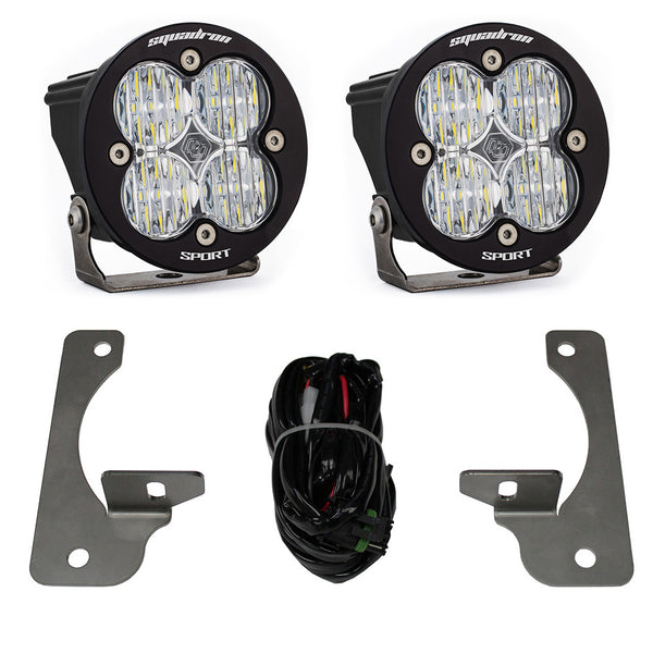 Jeep JK Squadron-R Sport Fog Pocket Light Kit - Jeep 2007-09 Wrangler JK; NOTE: W/ Premium OE Bumper (Clear)