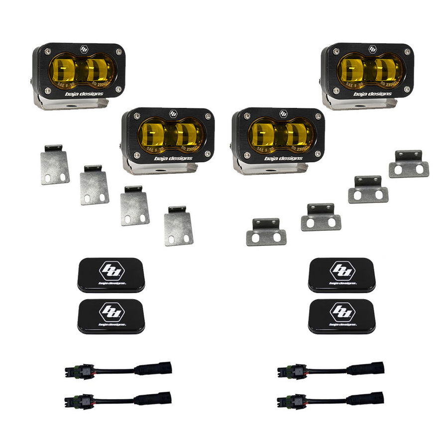 S2 SAE Amber Fog Pocket Kits - Ford '21-26 F-150 Raptor '24-26 F-150 Raptor 37/R