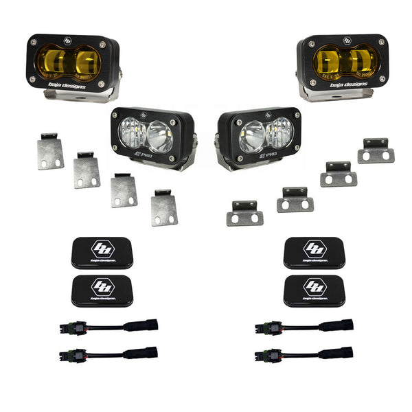 S2 SAE Amber/S2 Pro Fog Pocket Kits - Ford '21-26 F-150 Raptor '23-26 Bronco Raptor '24-26 F-150 Raptor 37/R