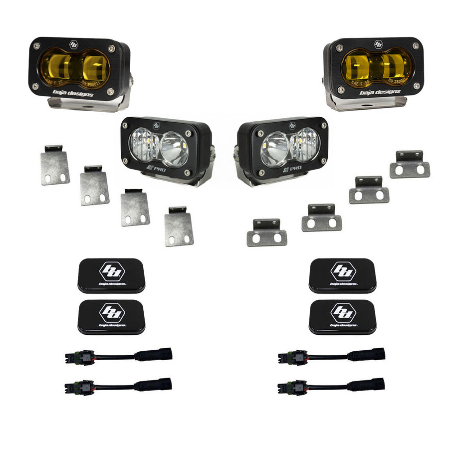 S2 SAE Amber/S2 Pro Fog Pocket Kits - Ford '21-26 F-150 Raptor '23-26 Bronco Raptor '24-26 F-150 Raptor 37/R