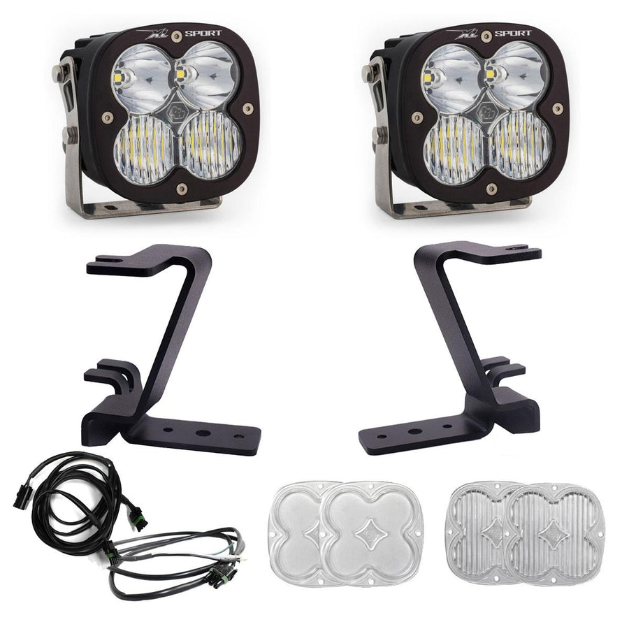 XL Sport A-Pillar Kit - 2023-26 Ford F-250/350 Super Duty (Driving/Combo; Clear; Upfitter Wiring)