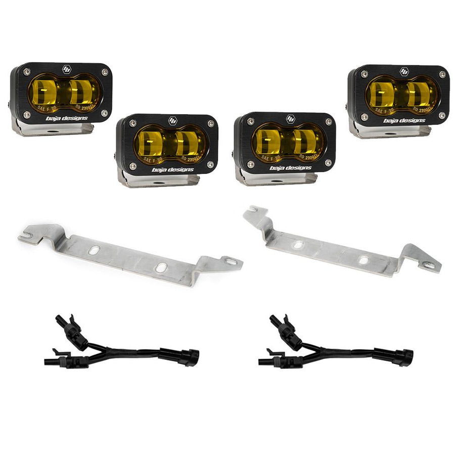 S2 SAE OEM Fog Light Replacement Kit - 2024-2026 Toyota Tacoma (SAE Spot; Baja Amber)
