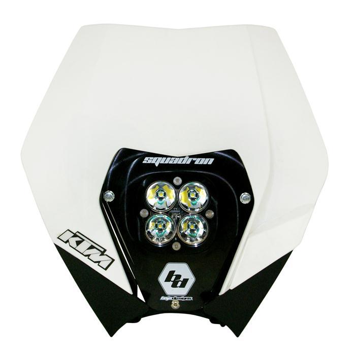 Squadron Pro (D/C) Headlight Kit W/ Shell - '11-13 250 SX-F/250 XC-F/250 XCF-W; '12-13 350 EXC-F; '11-13 350 SX-F/350 XC-F; '12-13 350 XCF-W; '08-12 450 XC-W; '12-13 500 EXC (Driving/Combo; Clear)