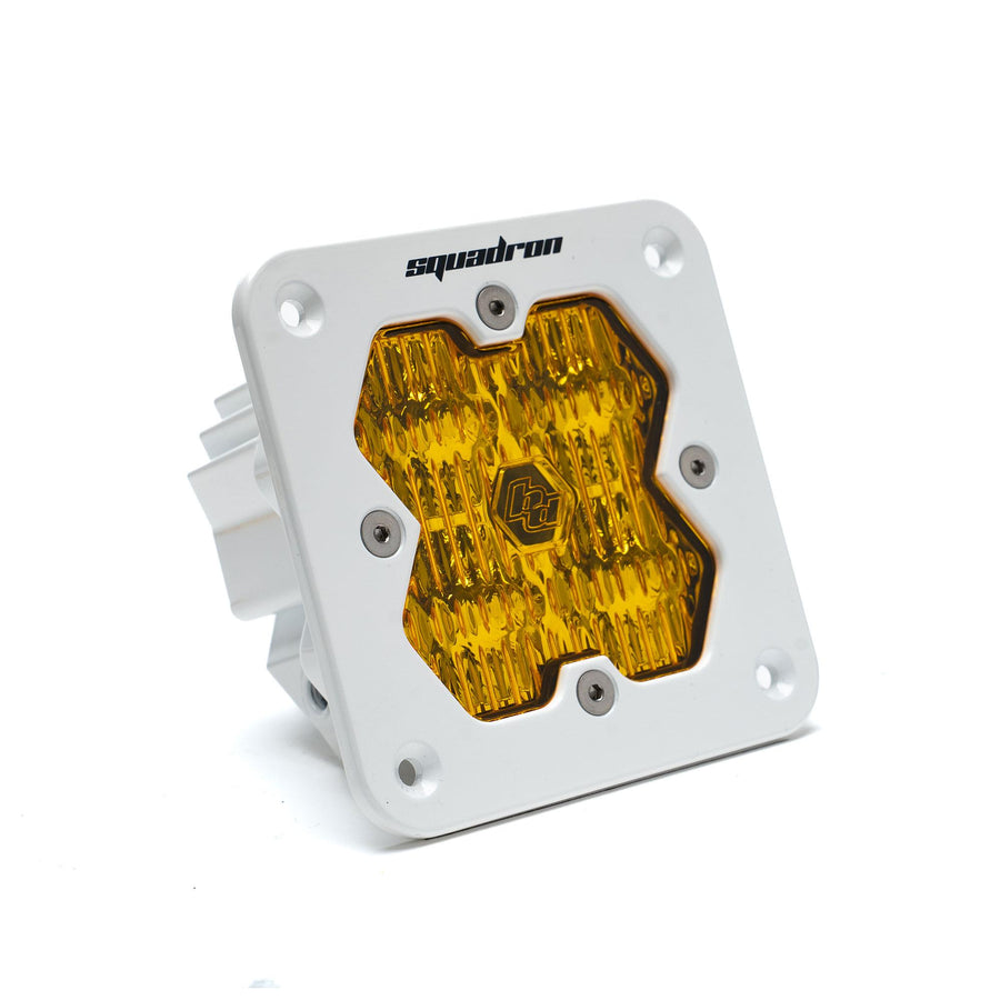 Squadron 2.0 Sport White Flush Mount LED Wide Wronering Baja Amber