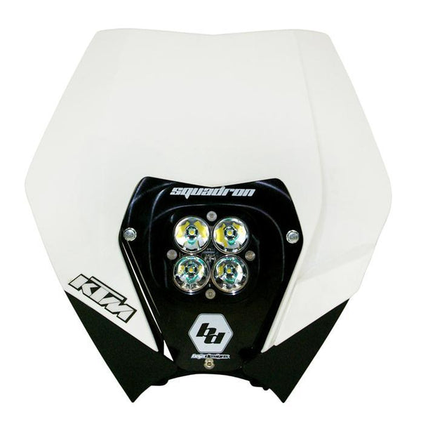 Squadron Sport (D/C) Headlight Kit W/ Shell - '11-13 250 SX-F/250 XC-F/250 XCF-W; '12-13 350 EXC-F; '11-13 350 SX-F/350 XC-F; '12-13 350 XCF-W; '08-12 450 XC-W; '12-13 500 EXC (Driving/Combo; Clear)