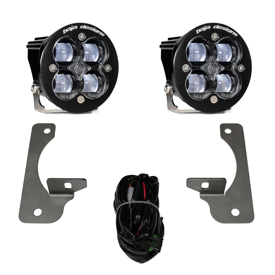 Squadron R SAE Fog Pocket Light Kit - Jeep 2010-18 Wrangler JK; NOTE: W/ Premium OE Bumper (SAE Fog; Clear)