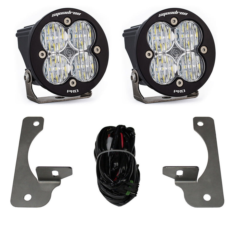 Squadron-R Pro Fog Pocket Kit - '10-18 Wrangler JK; W/ Premium OE Bumper (Wide Cornering; Clear)