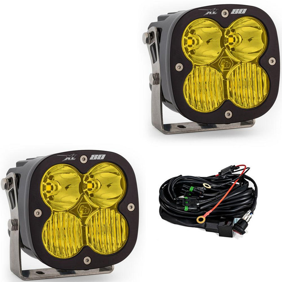 XL80 LED Light Pod Pair (Driving/Combo; Baja Amber)