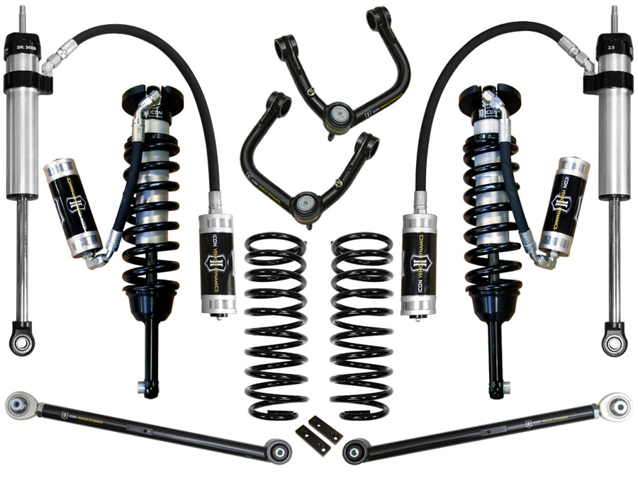 ICON 2010-2024 Toyota 4Runner/2010-2014 Toyota FJ Cruiser 0-3.5" Lift Stage 5 Suspension System Tubular UCA