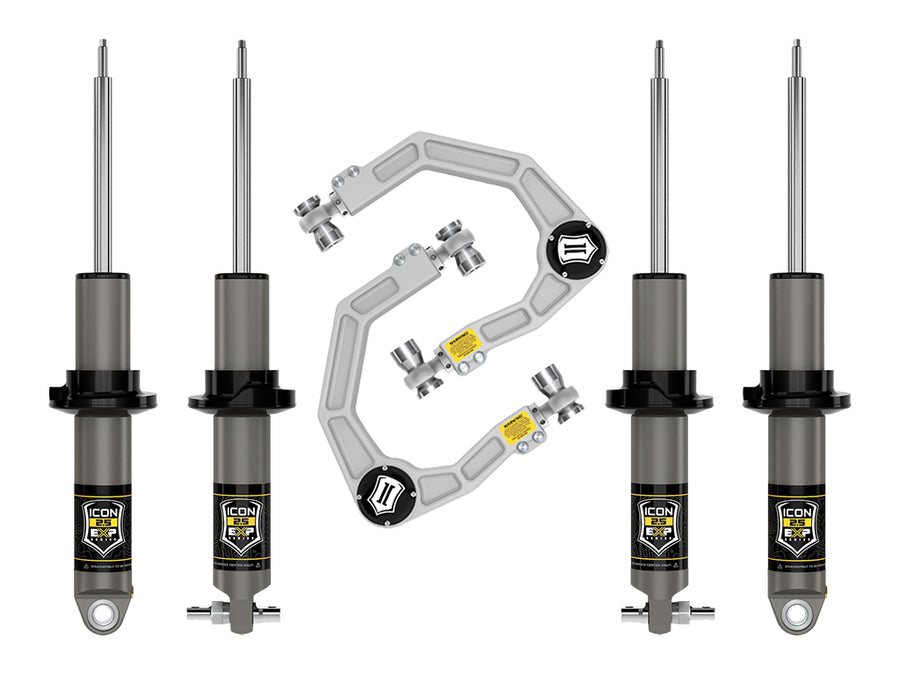 ICON 2021-2023 Ford Bronco HOSS 2.0 Pkg 0-2" Lift Stage 2 Suspension System Billet