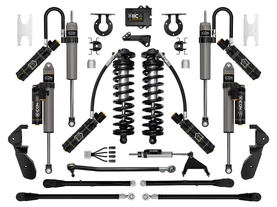 ICON 2023-2025 Ford F-250/F-350 Super Duty 4WD 2.5-3" Lift Stage 7 Coilover Conversion System With 4-Link