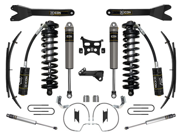 ICON 2023-2025 Ford F-250/F-350 Super Duty 4WD 4-5.5" Lift Stage 3 Coilover Conversion System W/ Radius Arms & Expansion Packs