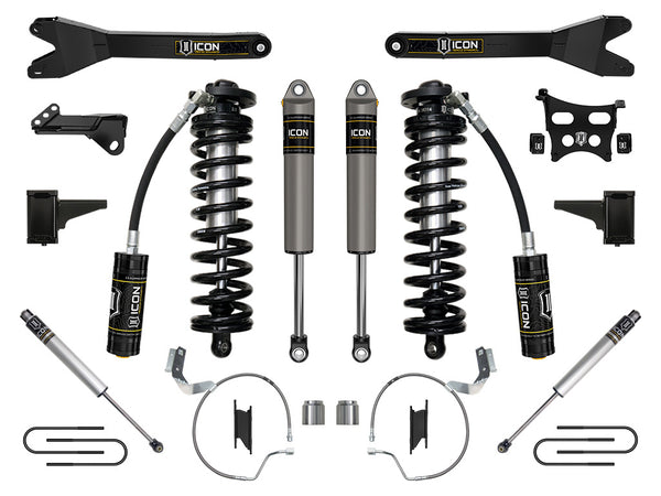 ICON 2023-2025 Ford F-250/F-350 Super Duty 4WD 4-5.5" Lift Stage 3 Coilover Conversion System W/ Radius Arms
