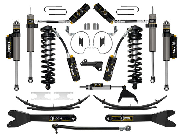 ICON 2023-2025 Ford F-250/F-350 Super Duty 4WD 4-5.5" Lift Stage 7 Coilover Conversion System W/ Radius Arms & Expansion Packs