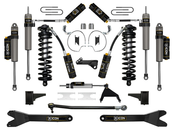 ICON 2023-2025 Ford F-250/F-350 Super Duty 4WD 4-5.5" Lift Stage 7 Coilover Conversion System W/ Radius Arms