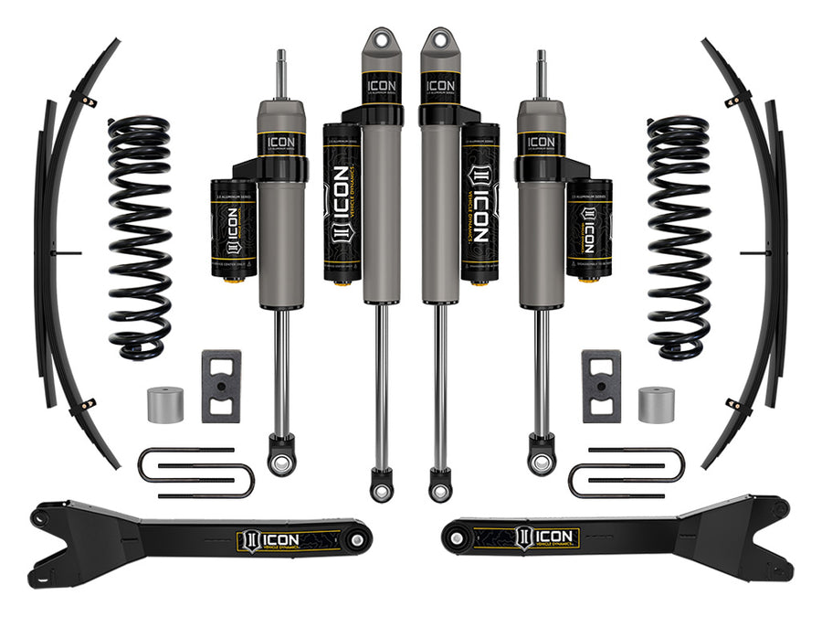 ICON 2023-2025 Ford F-250/F-350 Super Duty 4WD Diesel 2.5" Lift Stage 2 Suspension System W/ Radius Arms And Expansion Packs