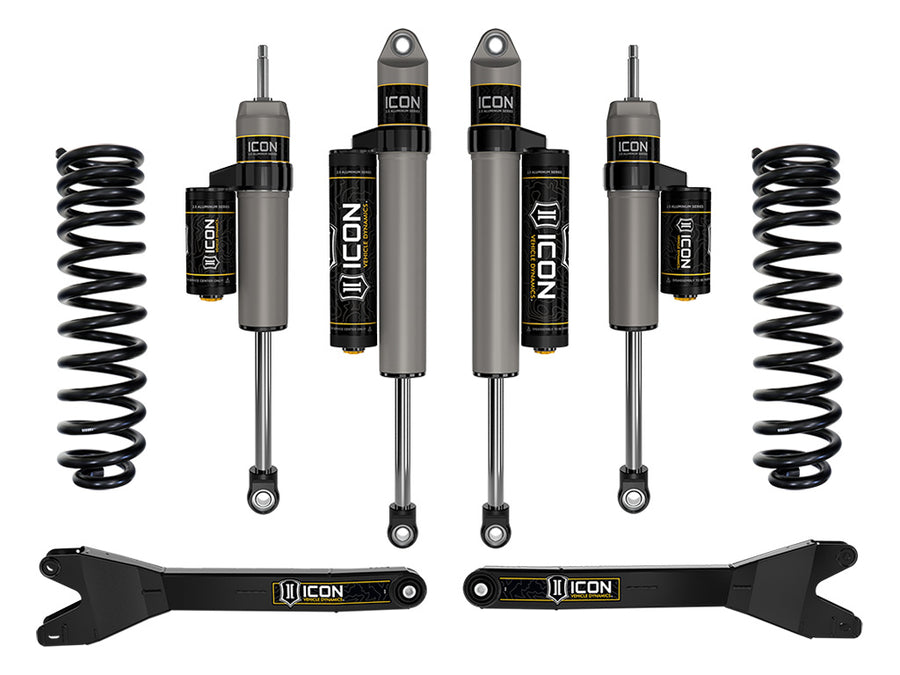 ICON 2023-2025 Ford F-250/F-350 Super Duty 4WD Gas 2.5" Lift Stage 2 Suspension System W/ Radius Arms