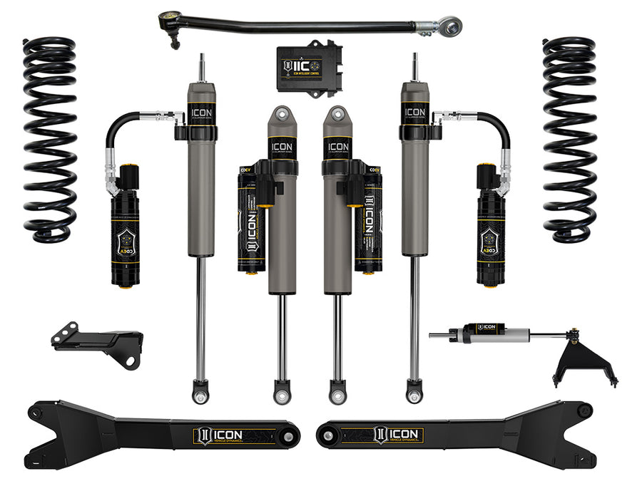 ICON 2023-2025 Ford F-250/F-350 Super Duty 4WD Diesel 2.5" Lift Stage 6 Suspension System W/ Radius Arms
