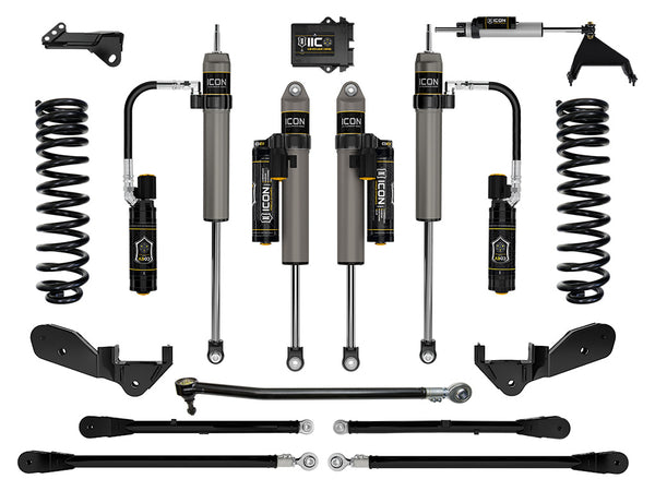 ICON 2023-2025 Ford F-250/F-350 Super Duty 4WD Gas 2.5" Lift Stage 6 Suspension System W/ 4-Link