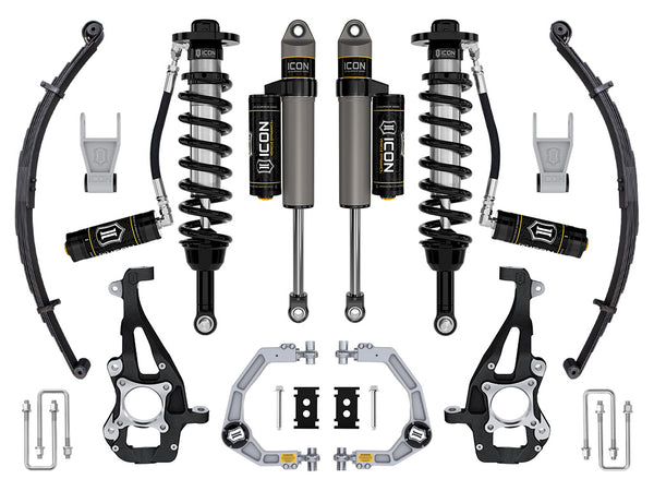 ICON 2021-2024 Ford F-150 4WD 3.5-4.5" Lift Stage 3 Suspension System Billet W/ Leaf Packs