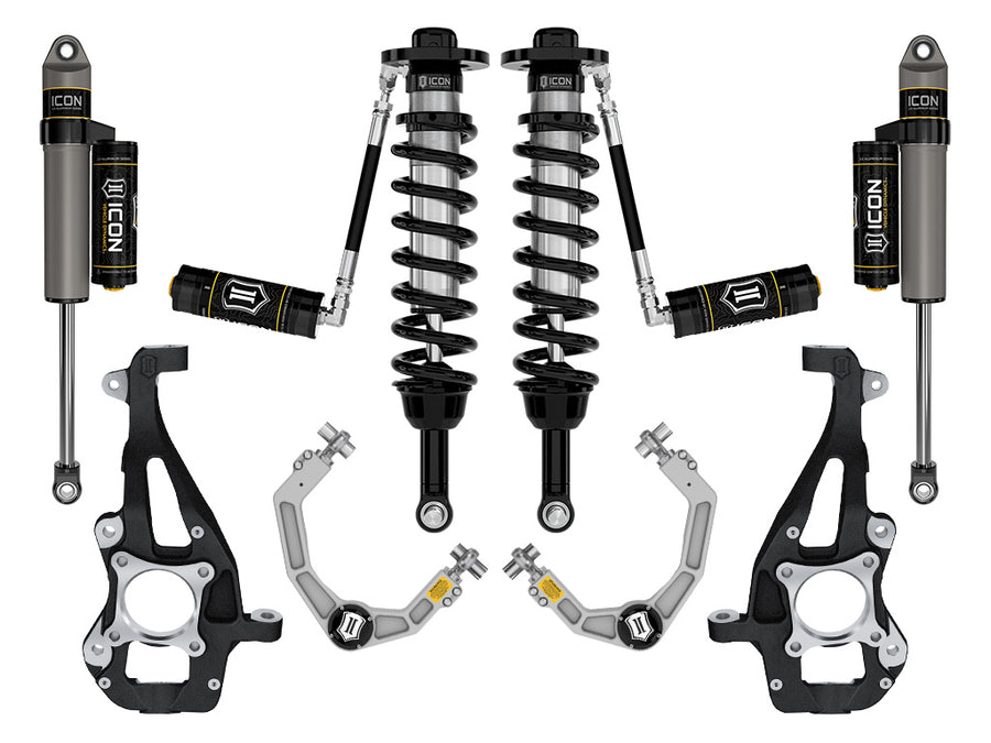 ICON 2021-2024 Ford F-150 4WD 3.5-4.5" Lift Stage 3 Suspension System Billet