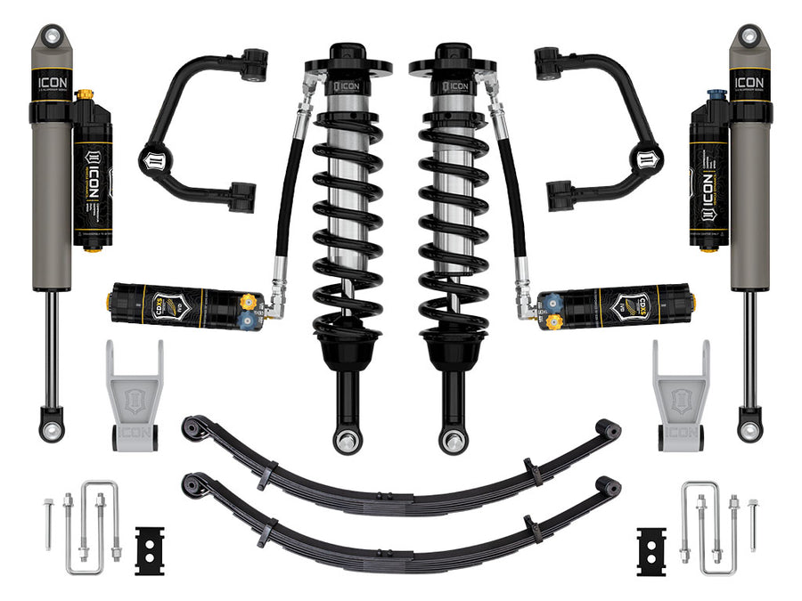 ICON 2021-2024 Ford F-150 Tremor 2.5-3" Lift Stage 4 Suspension System Tubular CDXS W/ Leaf Packs