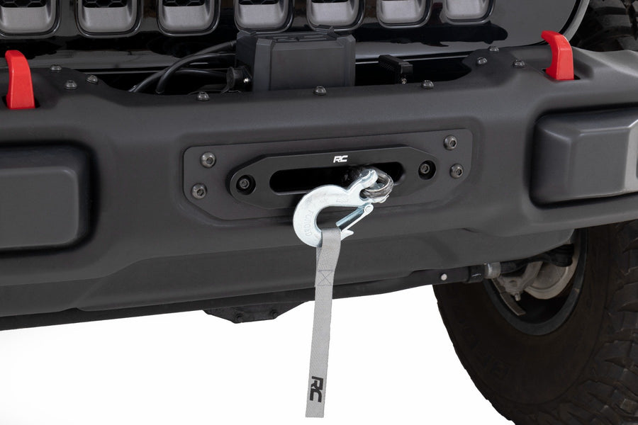 Rough Country - Winch Mounting Plate - Modular Steel OE Bumper - Jeep Gladiator JT/Wrangler JL (18-25)