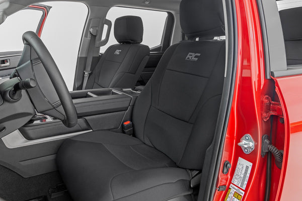 Rough Country - Seat Covers - No Rear Cup Holder - Toyota Tundra 2WD/4WD (2022-2025)