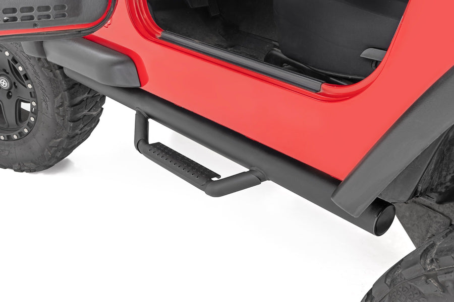 Rough Country - Nerf Steps - Full Length - Jeep Wrangler TJ 4WD (1997-2006)