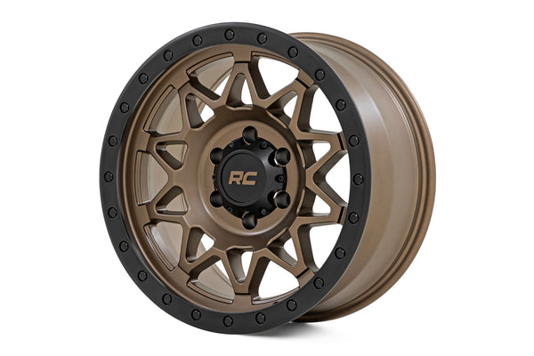 Rough Country - Rough Country 78 Series Wheel/Simulated Beadlock/Bronze/Black/18x9/8x6.5/-12mm