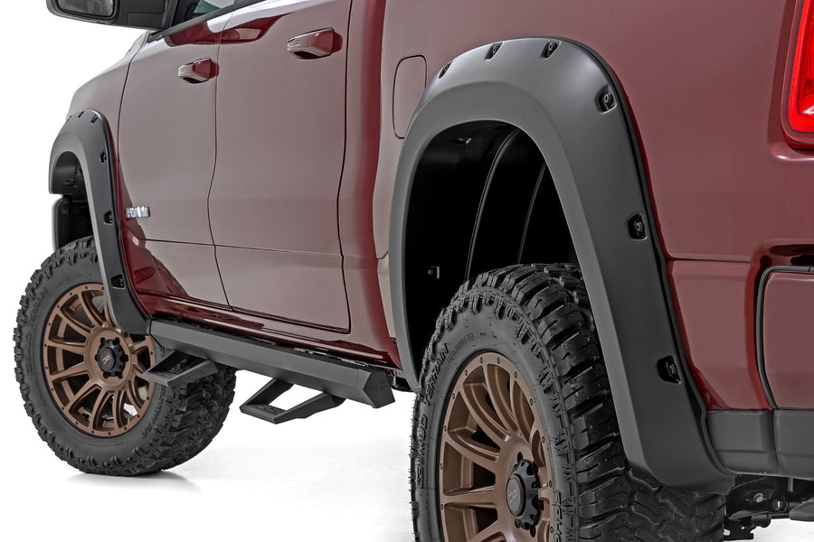 Rough Country - Pocket Fender Flares - PR4 Flame Red - Ram 1500 2WD/4WD (2025)