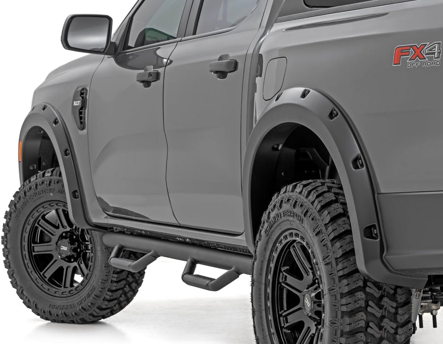 Rough Country - Pocket Fender Flares - G1 Absolute Black - Ford Ranger 2WD/4WD (2024-2025)