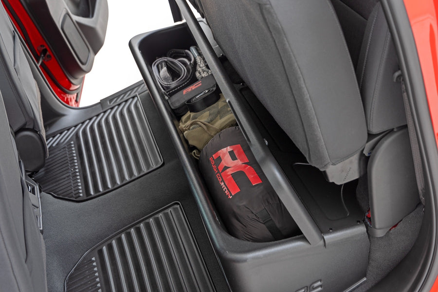 Rough Country - Under Seat Storage With Locking Lid - Crew Cab - Chevy/GMC 1500/2500HD/3500HD (19-25 & Classic)